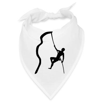 Klettern, kletterin 2, frau - Bandana - Weiß - Vorne