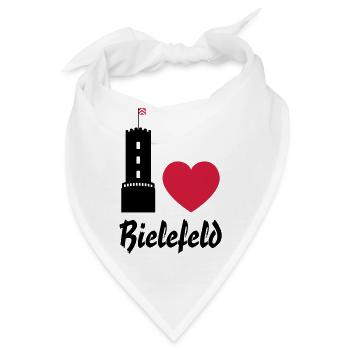 I love Bielefeld - Bandana - Weiß - Vorne