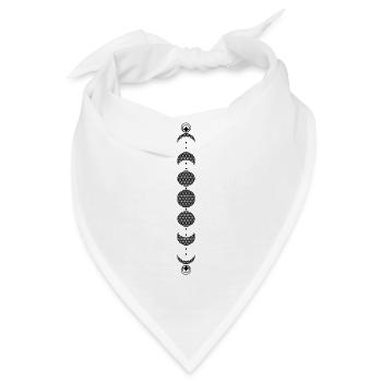 Mondphasen Kalender Lebensblume Traumfänger - Bandana - Weiß - Vorne