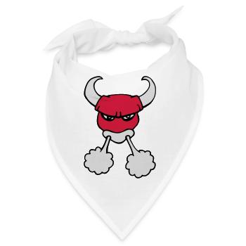 Stierkuh Kuh Stier angry bull comics Chicago - Bandana - Weiß - Vorne