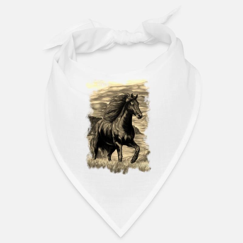 cheval - Bandana - blanc