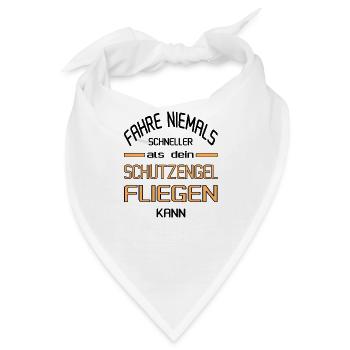 Schneller als dein Schutzengel? - Bandana - Weiß - Vorne