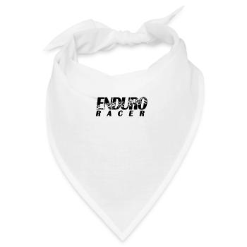 Enduro Racer - Racing - Biker - Motorrad - Bandana - Weiß - Vorne