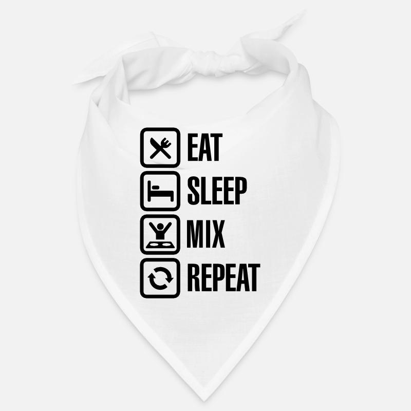 Eat Sleep Mix repeat - Bandana - blanc
