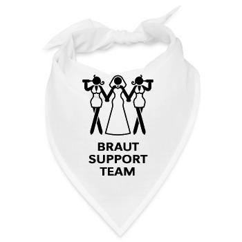 Braut Support Team (Junggesellinnenabschied / JGA) - Bandana - Weiß - Vorne