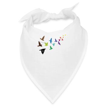 fly away - bunt - Bandana - Weiß - Vorne