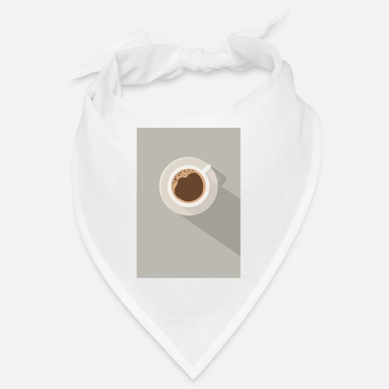 flat illustrated cup coffee gift modern Bandana
