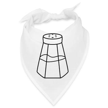 Salzstreuer Salz Spender - Bandana - Weiß - Vorne