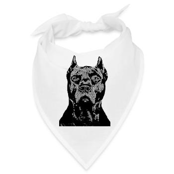 Bulldogge Kampfhund Staffordshire,Wachhund,Hunde - Bandana - Weiß - Vorne