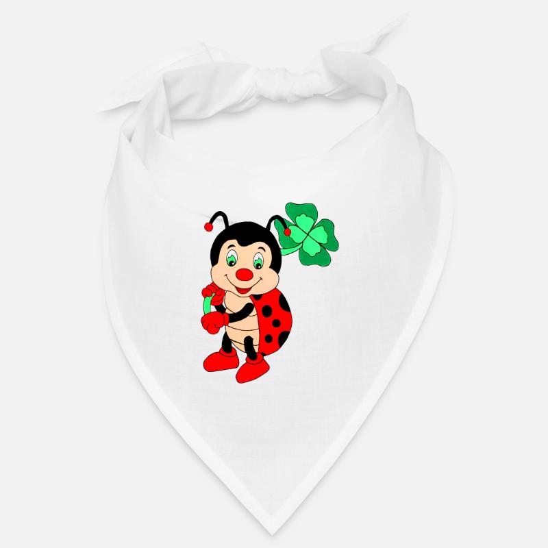 Coccinelle avec trèfle, peinte à la main Bandana