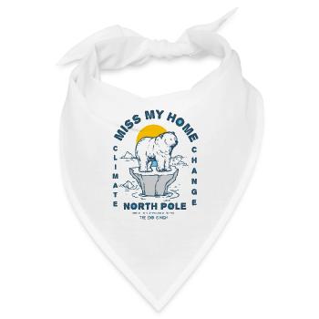Eisbear Arktis Klimawandel Nordpol Eisschmelze - Bandana - Weiß - Vorne