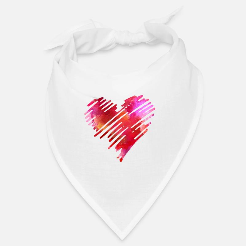 Heart - Bandana - white