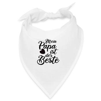 Mein Papa ist der Beste - Bandana - Weiß - Vorne