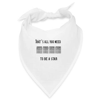 That´s all you need to be a star - Bandana - Weiß - Vorne