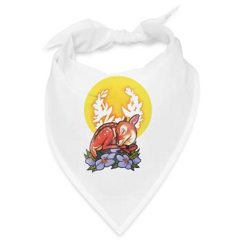 Schläfriges Kitz - Bandana - Weiß - Vorne