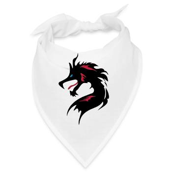 OolCool Dragon Head-I Love Dragon- 龍 - Bandana - Weiß - Vorne