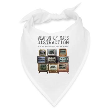 Massenablenkungswaffe - TV - Bandana - Weiß - Vorne