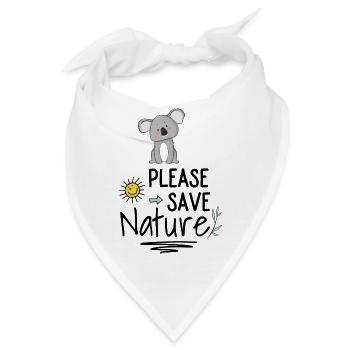 Naturschutz - Bandana - Weiß - Vorne