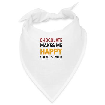 schokolade, geschenkidee, geschenk, schoko - Bandana - Weiß - Vorne