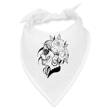 Die bezaubernde La Catrina - Bandana - Weiß - Vorne