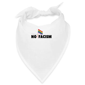 Faschismus Rassismus LGBTQ Regenbogen Geschenk - Bandana - Weiß - Vorne