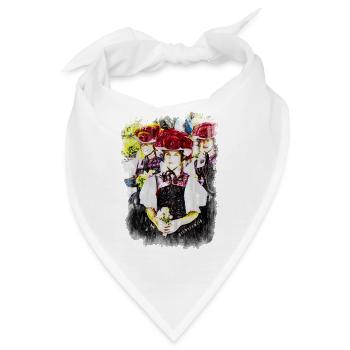 Schwarzwald, Bollenhut, Tracht - Bandana - Weiß - Vorne