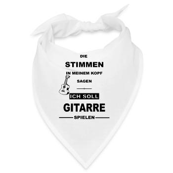 Gitarre Gitarristen Musik Musiker Gitarrist Design - Bandana - Weiß - Vorne