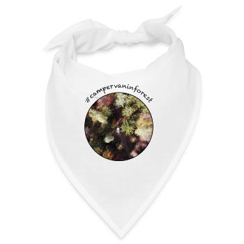 Campervan in Forest - Bandana - Weiß - Vorne