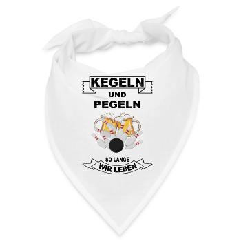Kegeln Kegelbahn Kegelverein Kugel neun Kegel Club - Bandana - Weiß - Vorne