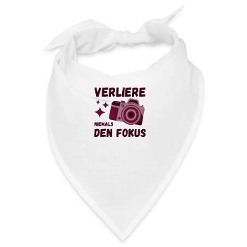 Fotograf Objektiv Spiegelreflex Blende geschenk - Bandana - Weiß - Vorne