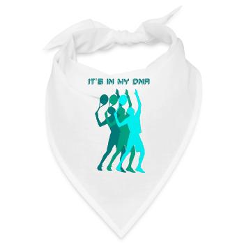 Es liegt in meiner DNA, Tennis, Smash - Bandana - Weiß - Vorne