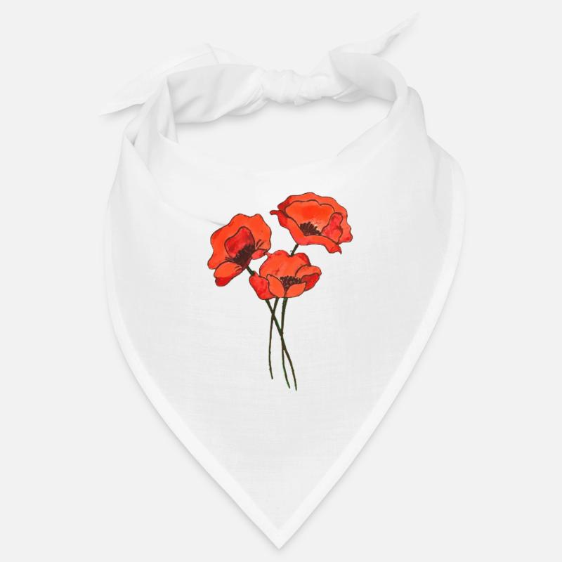 Trio von Mohnblumen Bandana