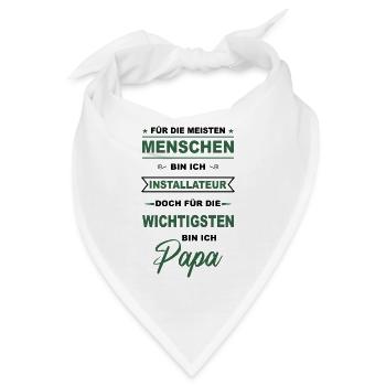 Installateur Klempner Handwerker Sanitär Papa - Bandana - Weiß - Vorne