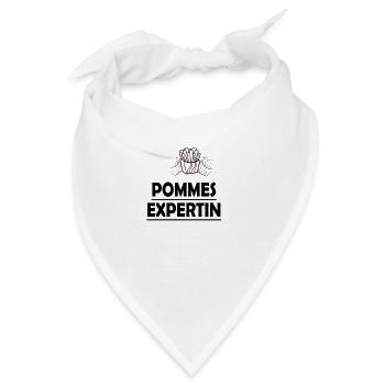 Pommes Expertin - Bandana - Weiß - Vorne