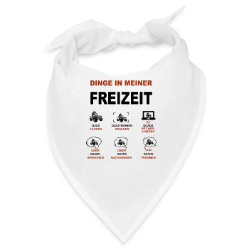 Quad Quadfahrer Motorsport Offroad Quad Spruch - Bandana - Weiß - Vorne