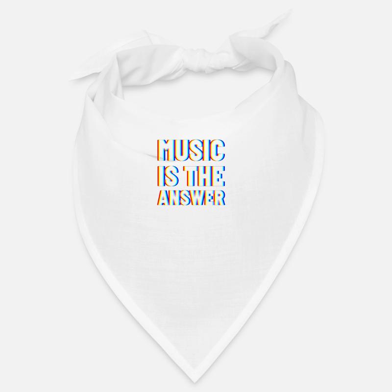 Music Techno Electro - Bandana - white