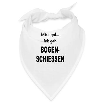 Bogenschiessen Bogenschütze Bogen Pfeil Langbogen - Bandana - Weiß - Vorne