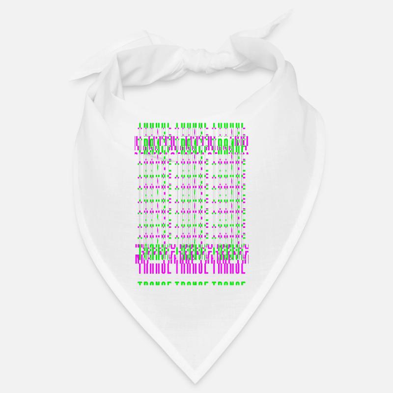 Trance Raver Techno Electro music edm dubstep - Bandana - white