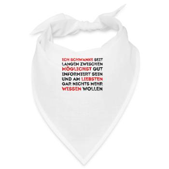 Nachrichten Politik Krise Humor neuigkeiten - Bandana - Weiß - Vorne