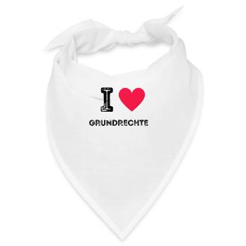 Grundrechte Grundgesetz Politik widerstand demo - Bandana - Weiß - Vorne