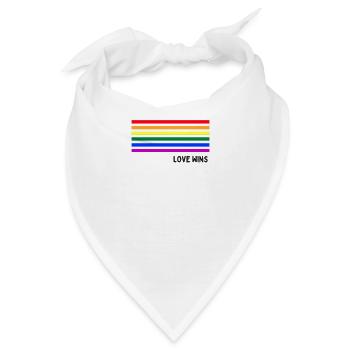 lgbtq, lgbt, gay pride, schwul, regenbogen, pride - Bandana - Weiß - Vorne