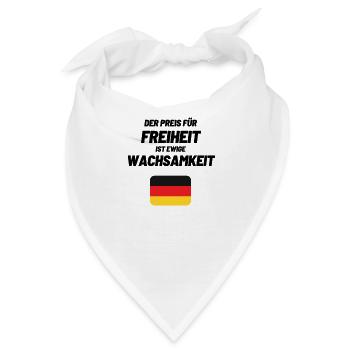Freiheit Demokratie Grundgesetz Widerstand Meinung - Bandana - Weiß - Vorne