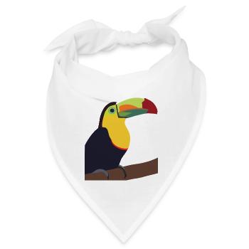 Timmy, der Toucan - Bandana - Weiß - Vorne