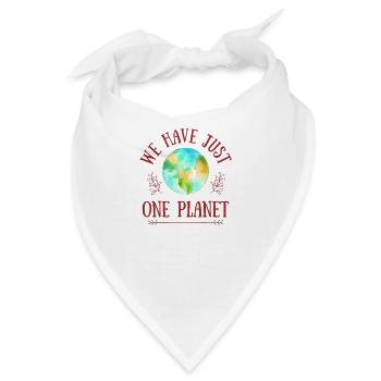 Klimawandel Umwelt Natur nachhaltig plastik öko - Bandana - Weiß - Vorne