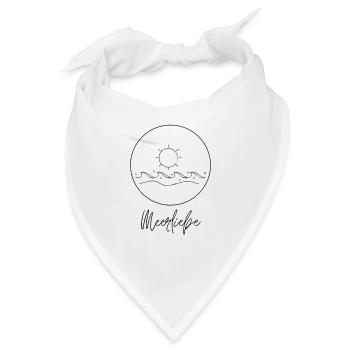 Meerliebe/Meer/Liebe/minimalistisch/Strand/Urlaub - Bandana - Weiß - Vorne