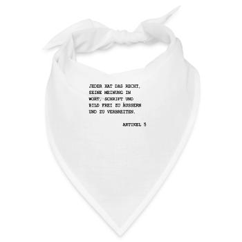 Meinungsfreiheit Grundgesetz freiheit demo politik - Bandana - Weiß - Vorne