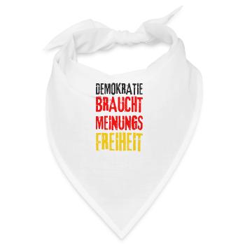 Politik Grundrechte Freiheit wählen Zensur demo - Bandana - Weiß - Vorne
