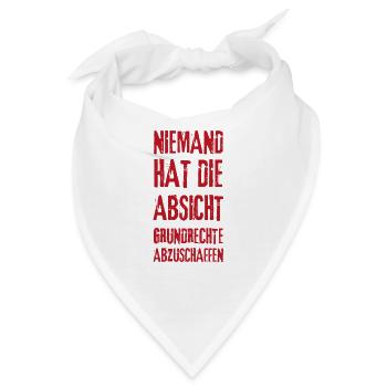 Grundrechte Grundgesetz freiheit demokratie zensur - Bandana - Weiß - Vorne
