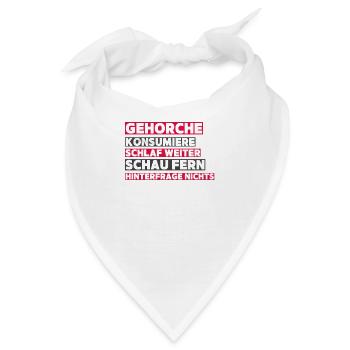 Grundrechte Politik Staat Demokratie grundgesetz - Bandana - Weiß - Vorne