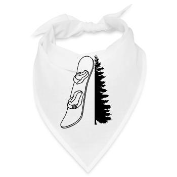 Snowboard Snowboarder - Bandana - Weiß - Vorne